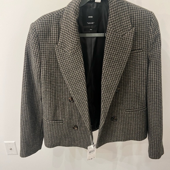 NWT Mango cropped wool blazer jacket Small - Picture 5 of 6
